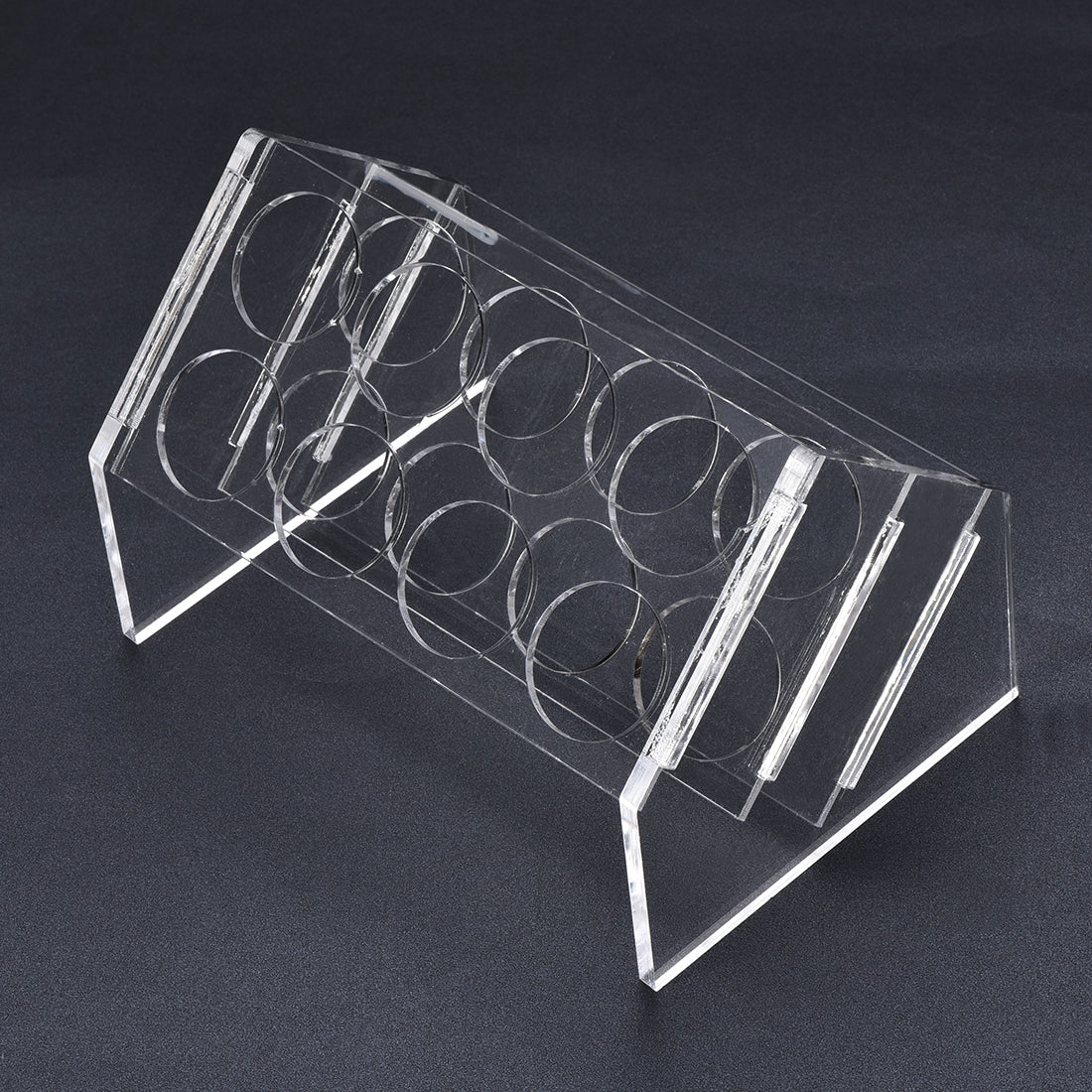 uxcell Uxcell Slant Rack Acrylic Test Tube Holder 8 Wells for 50ml Centrifuge Tubes Clear