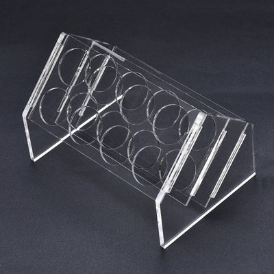 Harfington Uxcell Slant Rack Acrylic Test Tube Holder 8 Wells for 50ml Centrifuge Tubes Clear