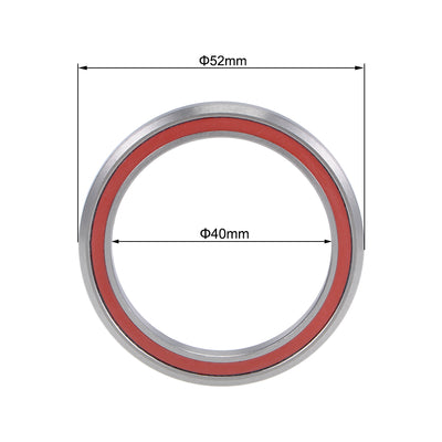 Harfington Uxcell MH-P16 Bicycle Headset Bearing 40x52x7mm Sealed Chrome Steel Bearings