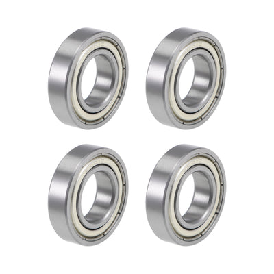 Harfington Uxcell 6901ZZ Deep Groove Ball Bearings Z2 12x24x6mm Double Shielded Chrome Steel 4pcs