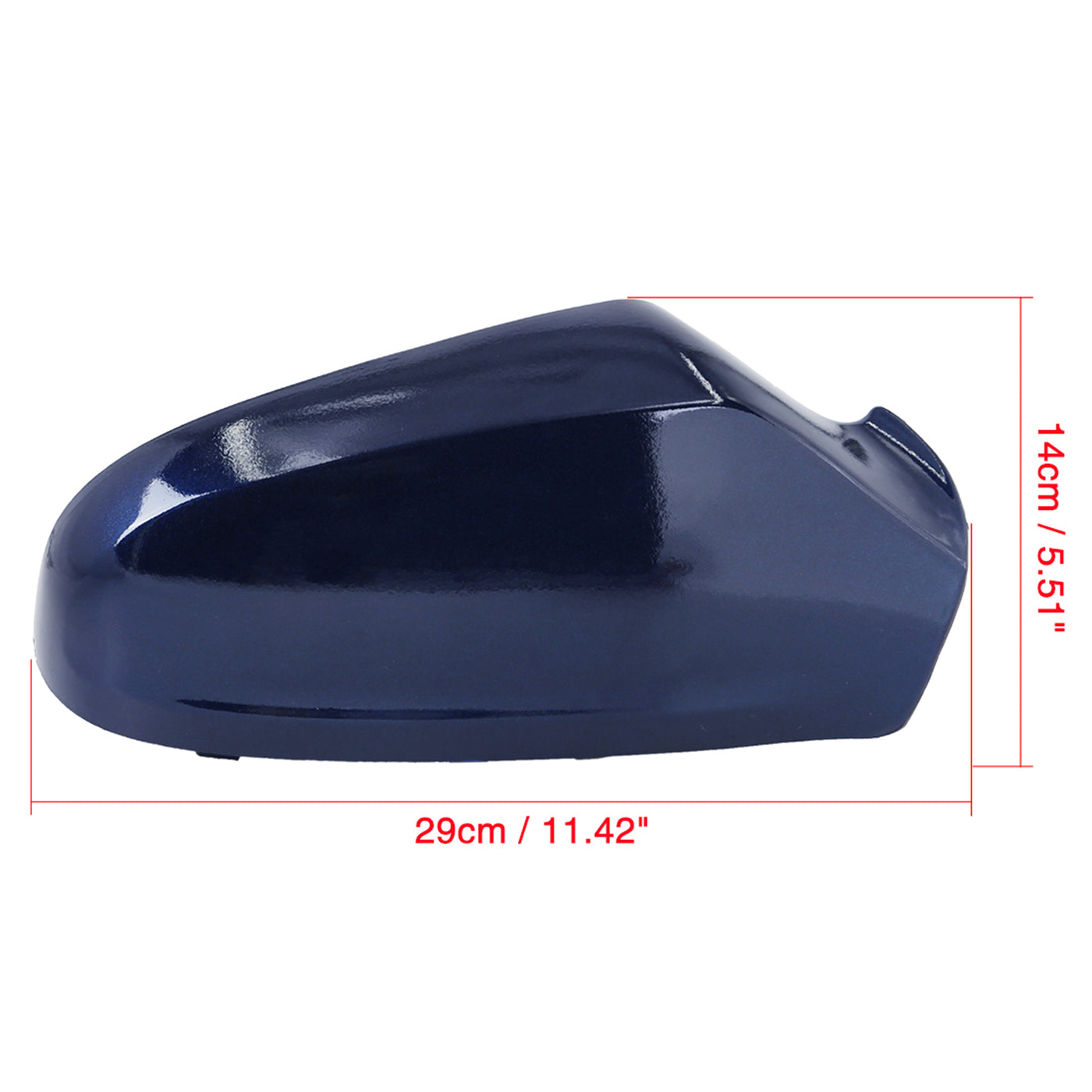 X AUTOHAUX Car Right Side Wing Door Mirror Cover Dark Blue for Vauxhall for Astra H MK5 04-08