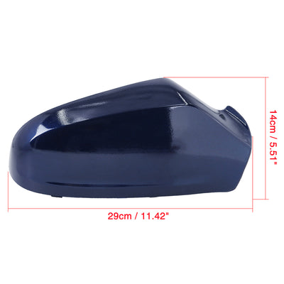 Harfington Car Right Side Wing Door Mirror Cover Dark Blue for Vauxhall for Astra H MK5 04-08