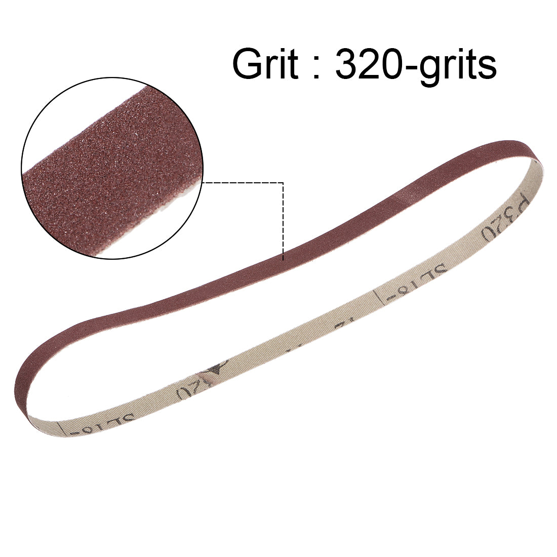 uxcell Uxcell 3/8 x 21 Inch Sanding Belt 320 Grit Sand Belts for Belt Sander 5pcs