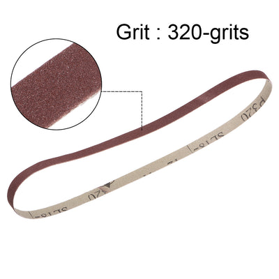 Harfington Uxcell 3/8 x 21 Inch Sanding Belt 320 Grit Sand Belts for Belt Sander 5pcs