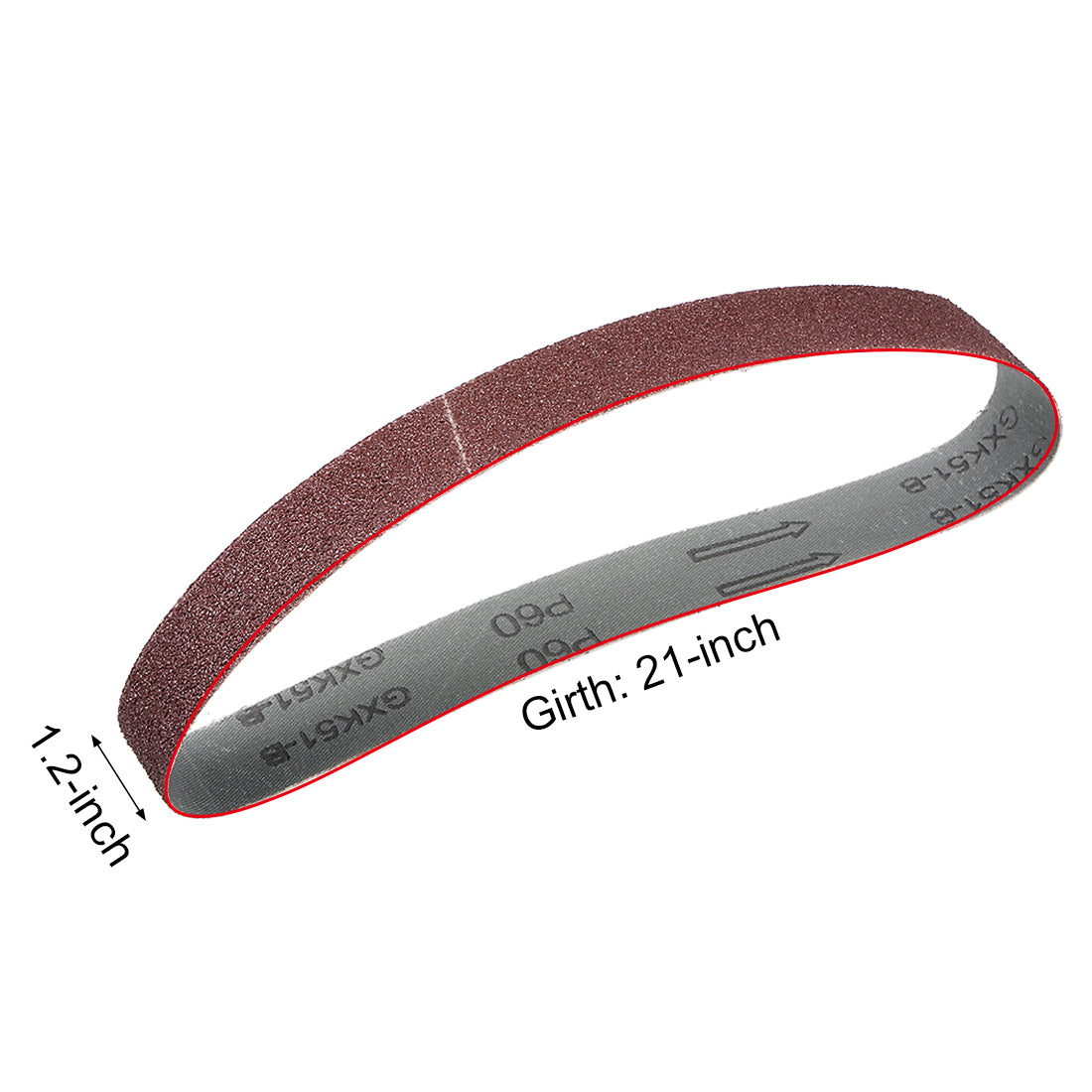 uxcell Uxcell 1.2 x 21 Inch Sanding Belt 60 Grit Aluminum Oxide Sand Belts 3pcs