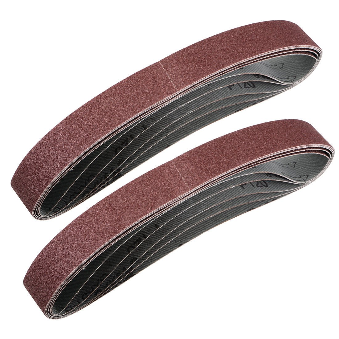 uxcell Uxcell 1.2 x 21 Inch Sanding Belt 120 Grit Aluminum Oxide Sand Belts 10pcs