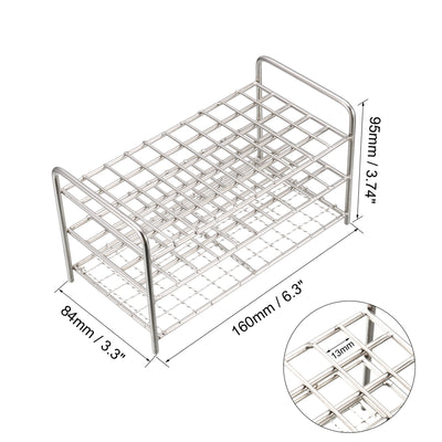 Harfington Uxcell Edelstahl Reagenzglasgestell Halter 50 Löcher 3 Schichten für 10-13mm Rohr