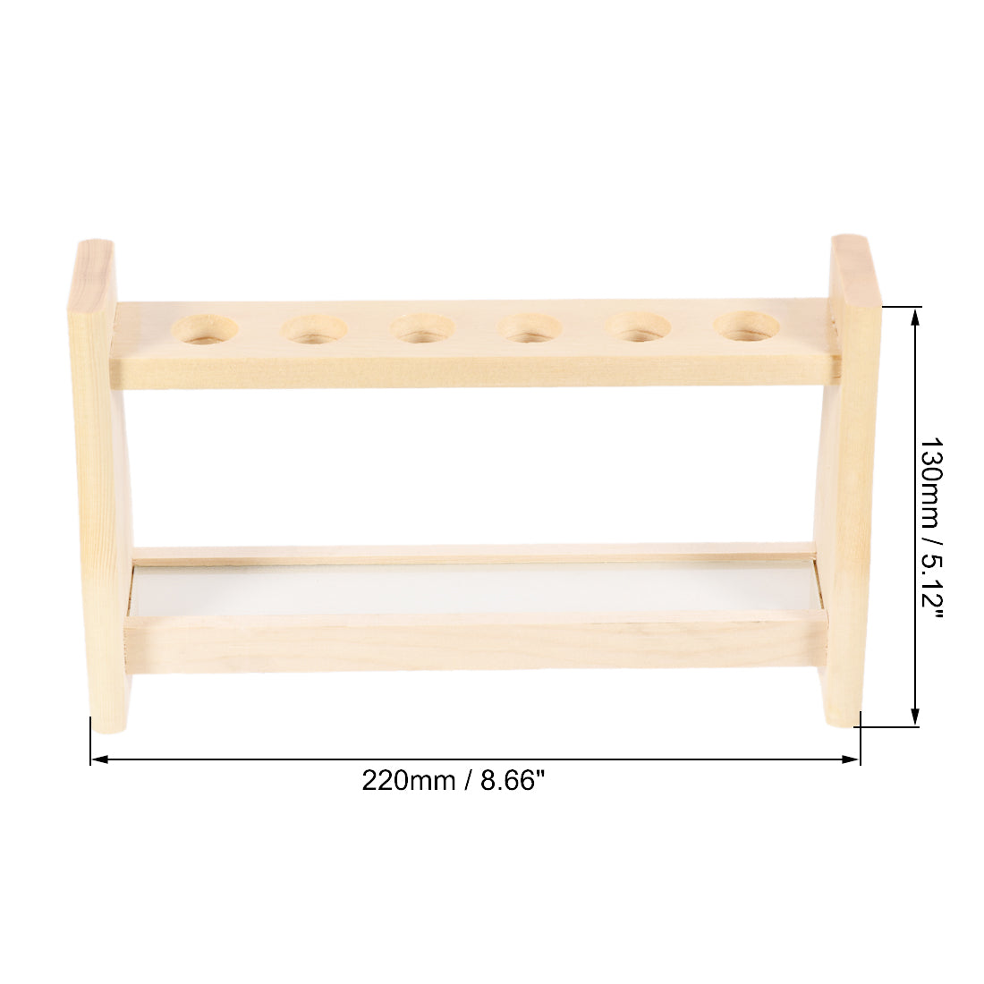 uxcell Uxcell Holz Reagenzglasgestell 6 Vertiefungen für 10ml Zentrifugenröhrchen