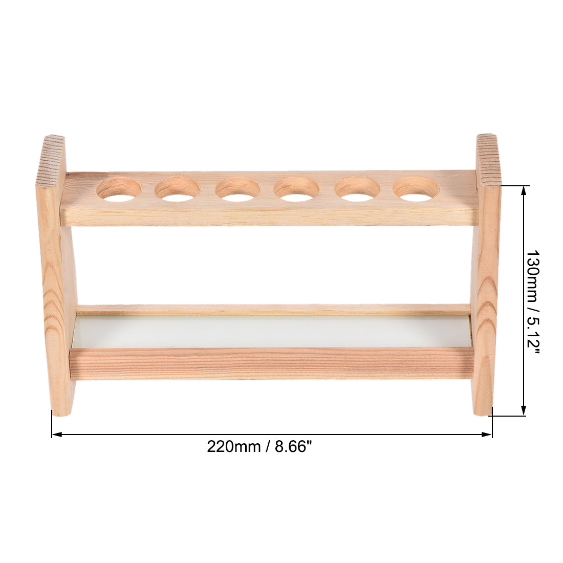 uxcell Uxcell Reagenzglashalter Reagenzglasklammer aus Holz 6 Vertiefungen für 25 ml Zentrifugenröhrchen