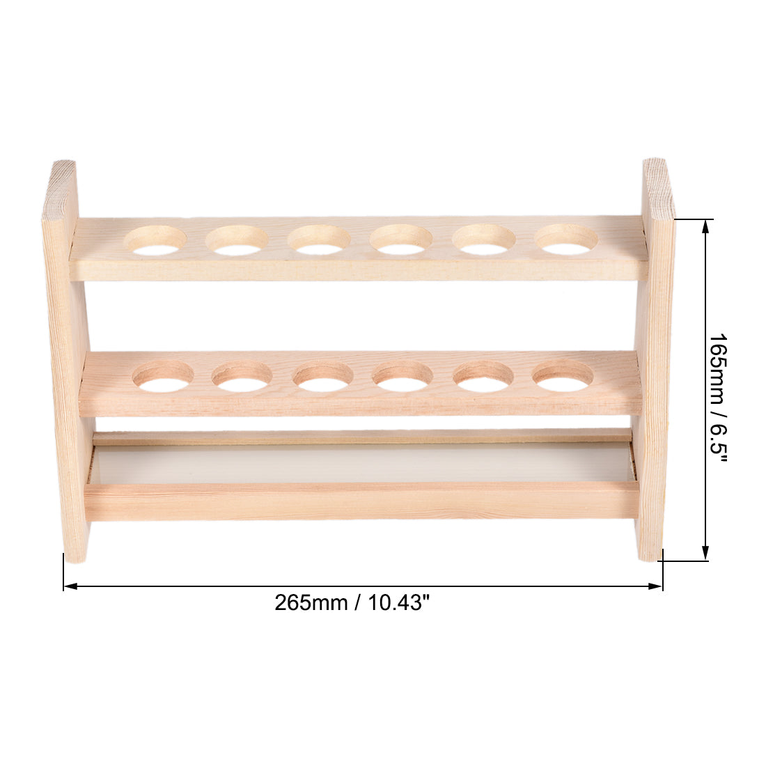 uxcell Uxcell Holz Probierglas Halter Gestell 6 Vertiefungen für 50ml Zentrifugenröhrchen