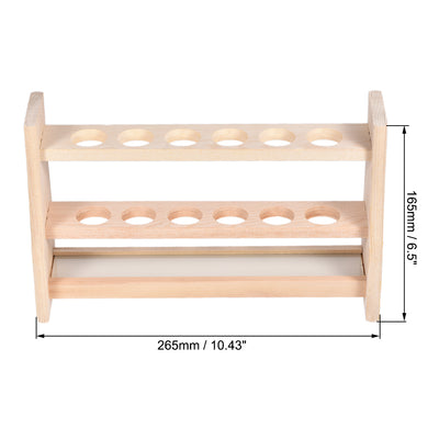 Harfington Uxcell Holz Probierglas Halter Gestell 6 Vertiefungen für 50ml Zentrifugenröhrchen