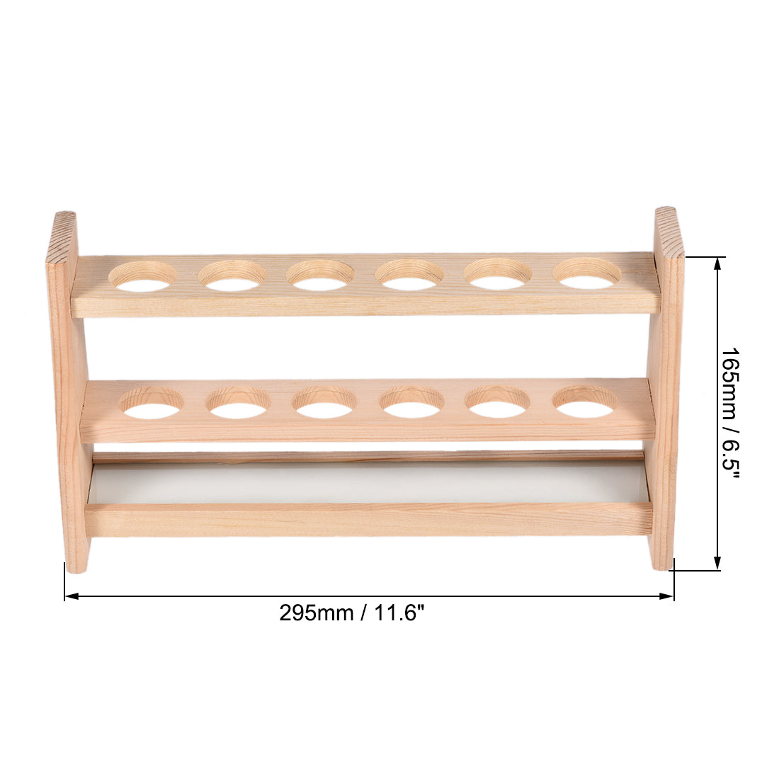 uxcell Uxcell Holz Probierglas Halter Gestell 6 Vertiefungen für 100ml Zentrifugenröhrchen