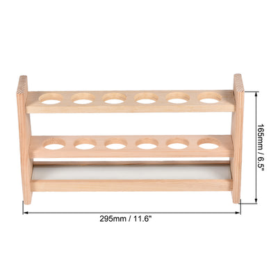 Harfington Uxcell Holz Probierglas Halter Gestell 6 Vertiefungen für 100ml Zentrifugenröhrchen