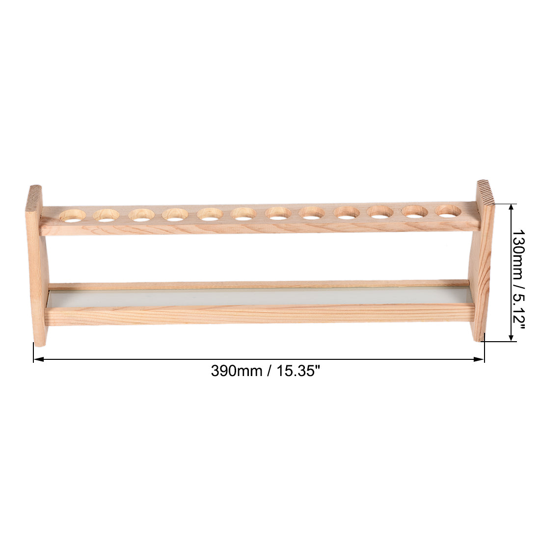 uxcell Uxcell Hölzerner Reagenzglashalter Rack 12 Wells für 25ml Zentrifugenröhrchen