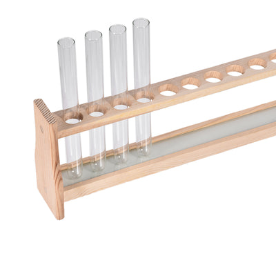 Harfington Uxcell Hölzerner Reagenzglashalter Rack 12 Wells für 25ml Zentrifugenröhrchen