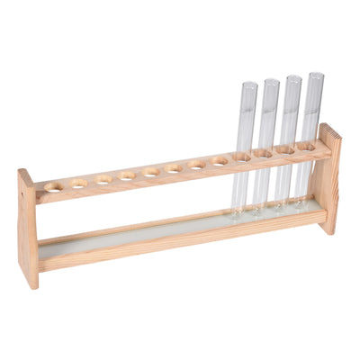 Harfington Uxcell Hölzerner Reagenzglashalter Rack 12 Wells für 25ml Zentrifugenröhrchen