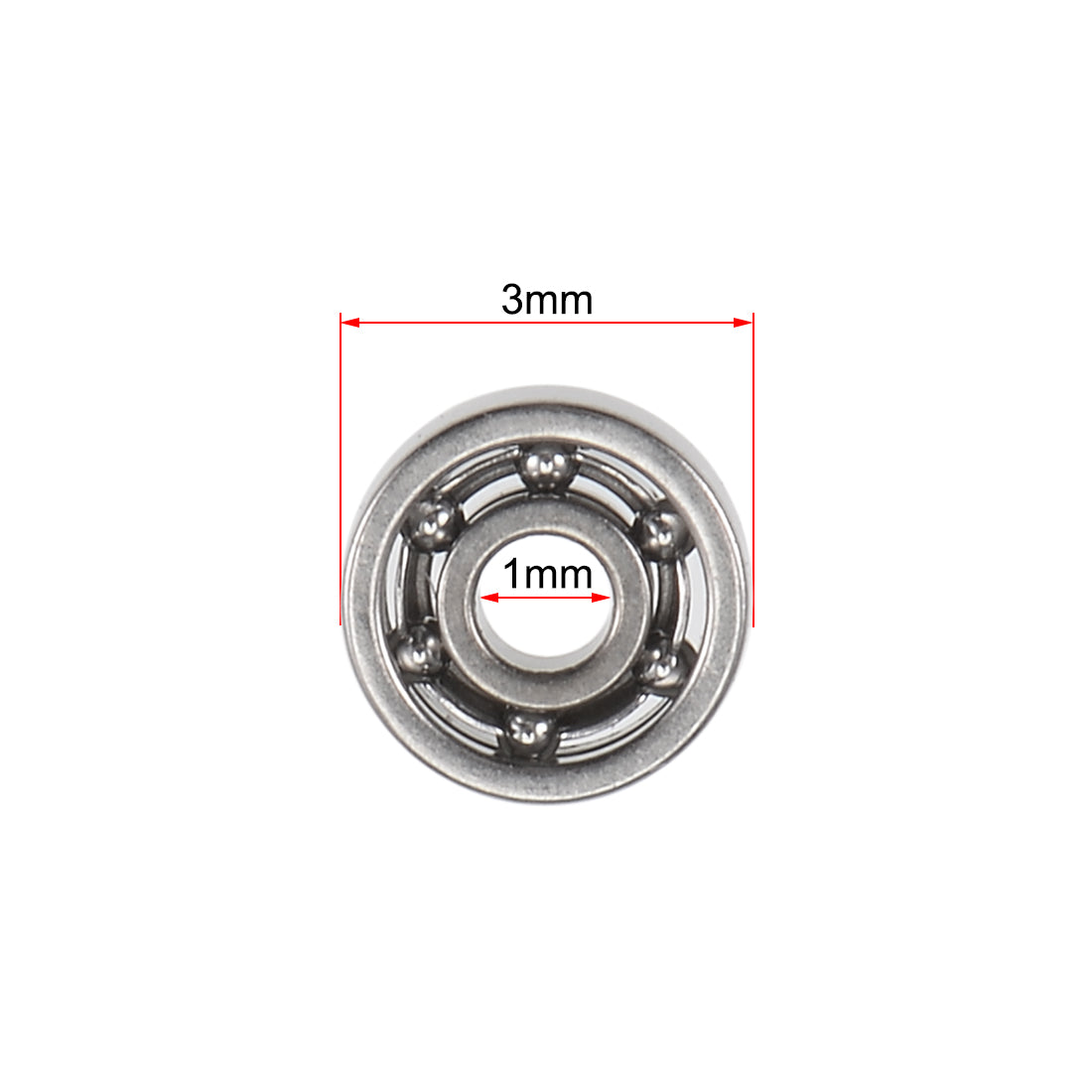 uxcell Uxcell Miniature Deep Groove Ball Bearings Open Type Chrome Steel Bearing