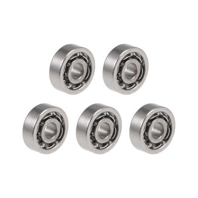 Harfington Uxcell Miniature Deep Groove Ball Bearings Open Type Chrome Steel