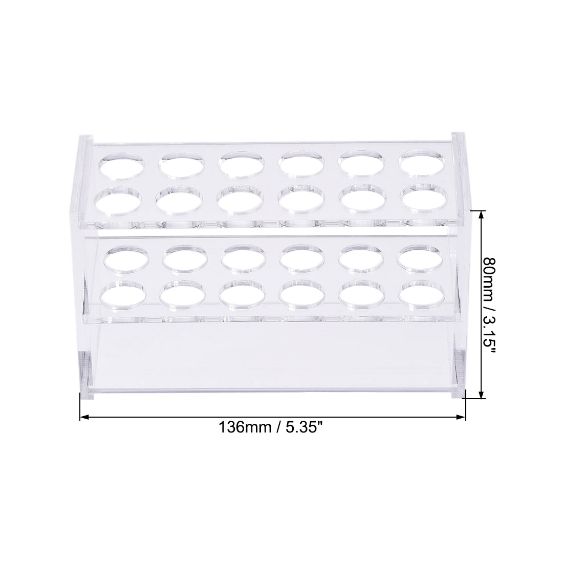 uxcell Uxcell Reagenzglashalter Rack 2x6 Wells für 10ml Zentrifugenröhrchen Klar