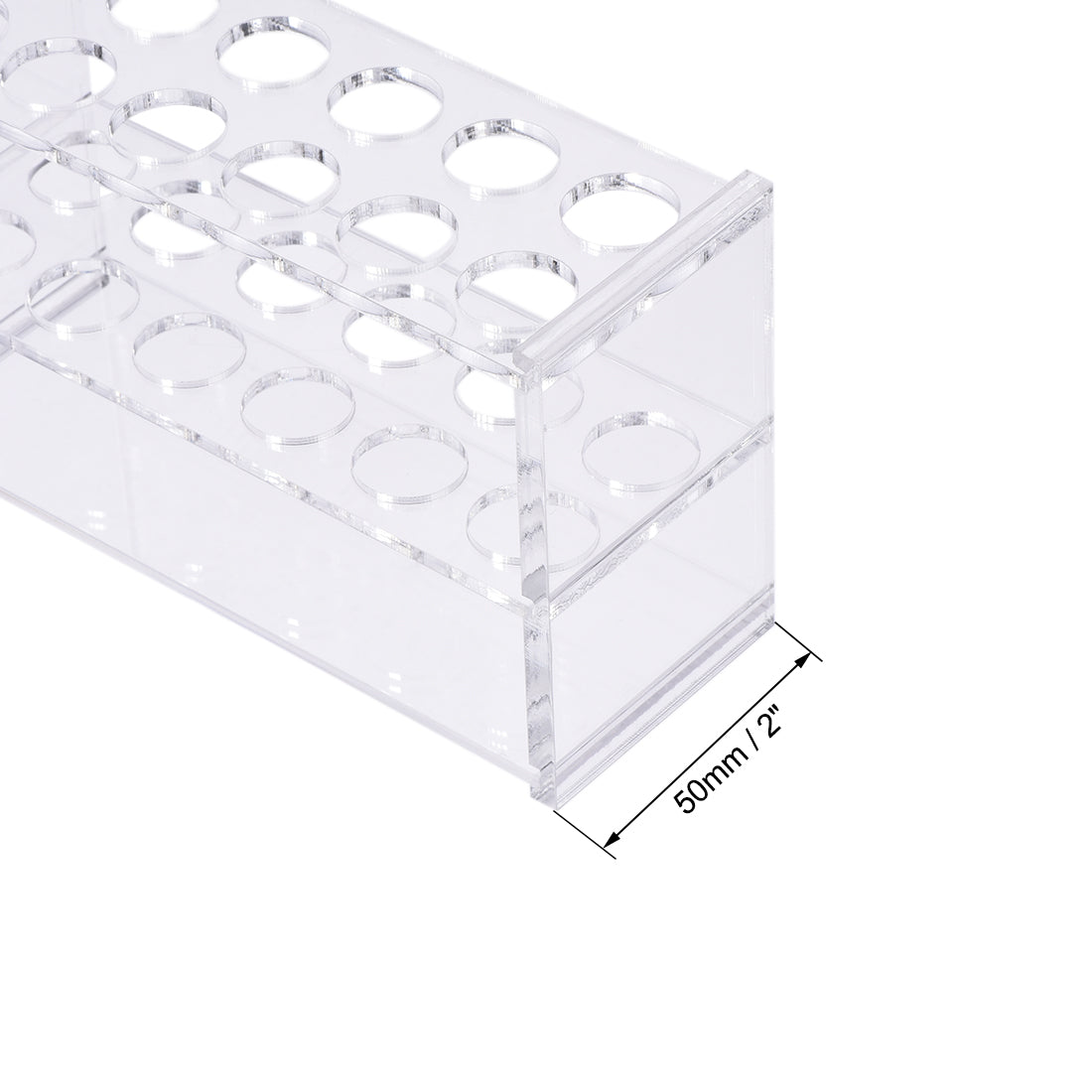 uxcell Uxcell Reagenzglashalter Rack 2x6 Wells für 10ml Zentrifugenröhrchen Klar