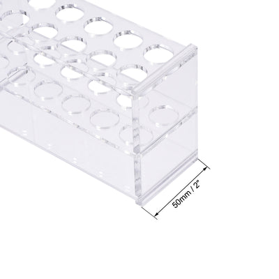 Harfington Uxcell Reagenzglashalter Rack 2x6 Wells für 10ml Zentrifugenröhrchen Klar