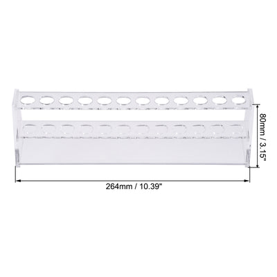 Harfington Uxcell Reagenzglashalter Rack 12 Wells für 10ml Zentrifugenröhrchen Klar