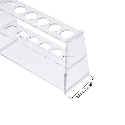 Harfington Uxcell Reagenzglashalter Rack 6 Wells für 25ml Zentrifugenröhrchen Klar