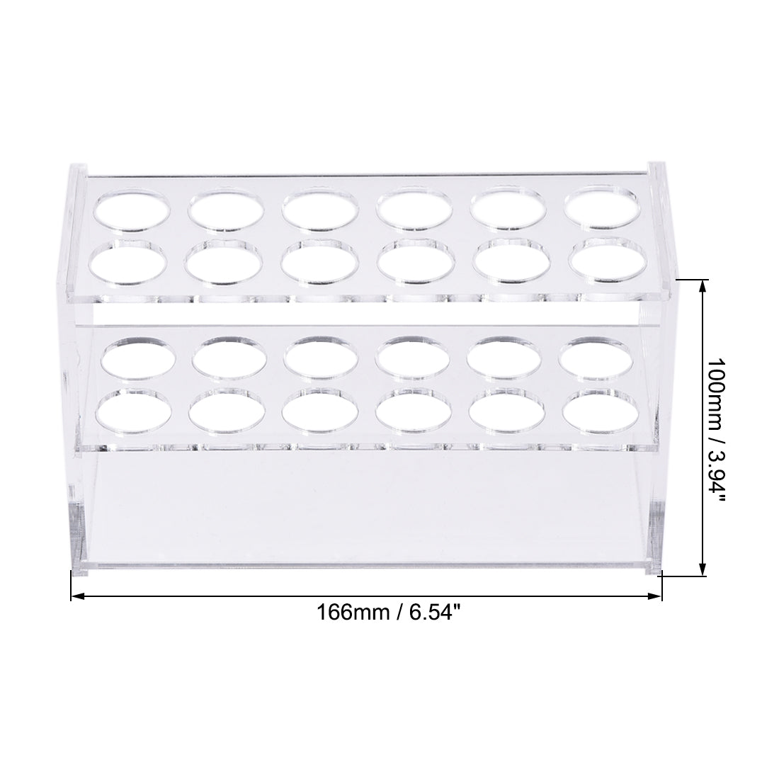 uxcell Uxcell Reagenzglashalter Rack 2x6 Wells für 25ml Zentrifugenröhrchen Klar