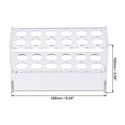 Harfington Uxcell Reagenzglashalter Rack 2x6 Wells für 25ml Zentrifugenröhrchen Klar