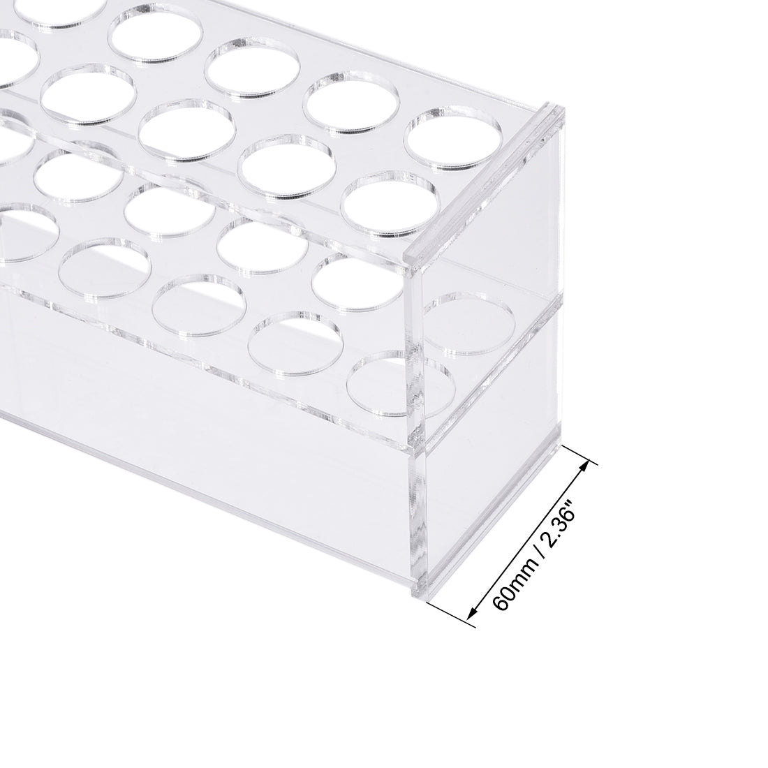 uxcell Uxcell Reagenzglashalter Rack 2x6 Wells für 25ml Zentrifugenröhrchen Klar