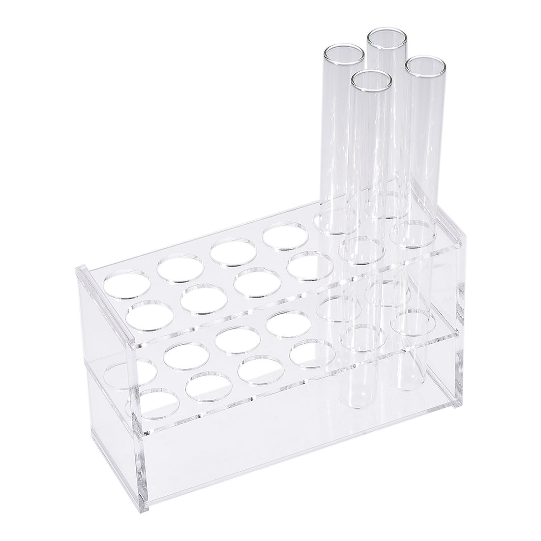 uxcell Uxcell Reagenzglashalter Rack 2x6 Wells für 25ml Zentrifugenröhrchen Klar