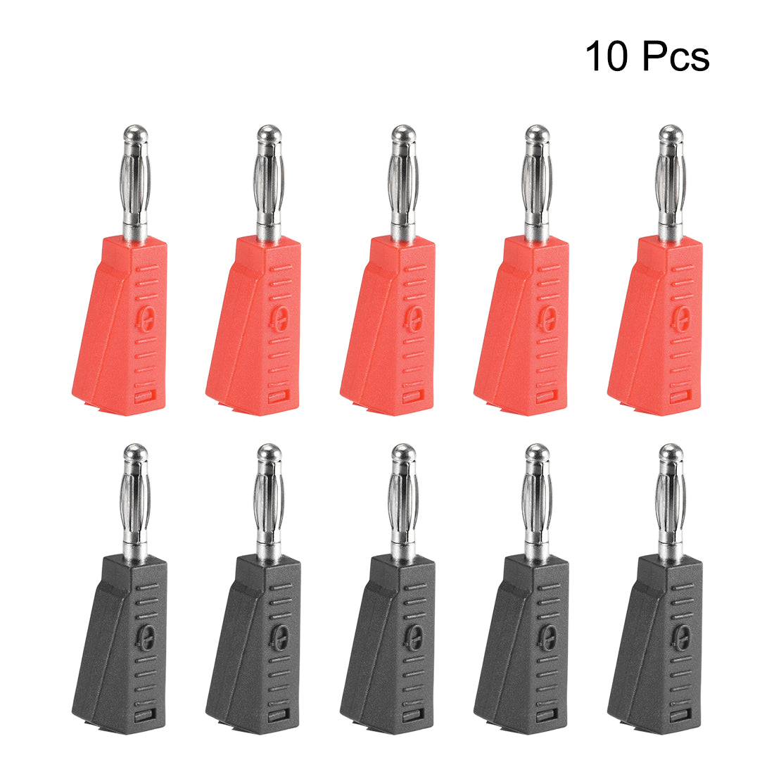 uxcell Uxcell 4mm Banana Speaker Wire Cable Plugs Connectors 2 Colors 20A Jack Connector 5pcs