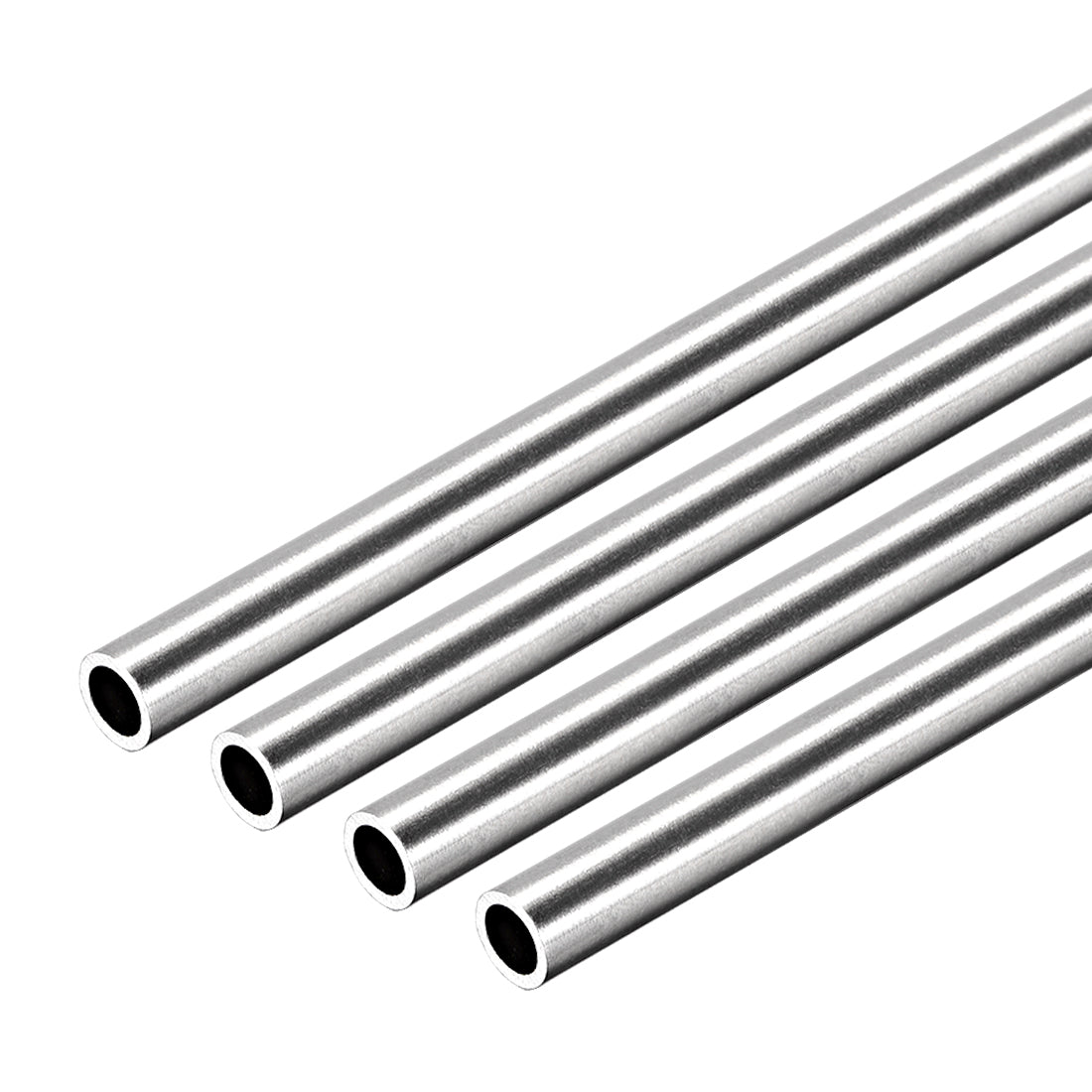 uxcell Uxcell 304 Stainless Steel Round Tubing 6mm OD 0.8mm Wall Thickness 250mm Length Seamless Straight Pipe Tube 4 Pcs