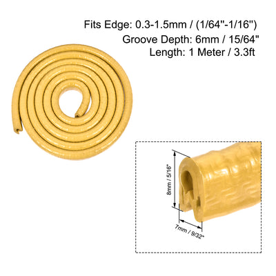 Harfington Yellow PVC Iron Sheet Protect Trim U-Seal Seal