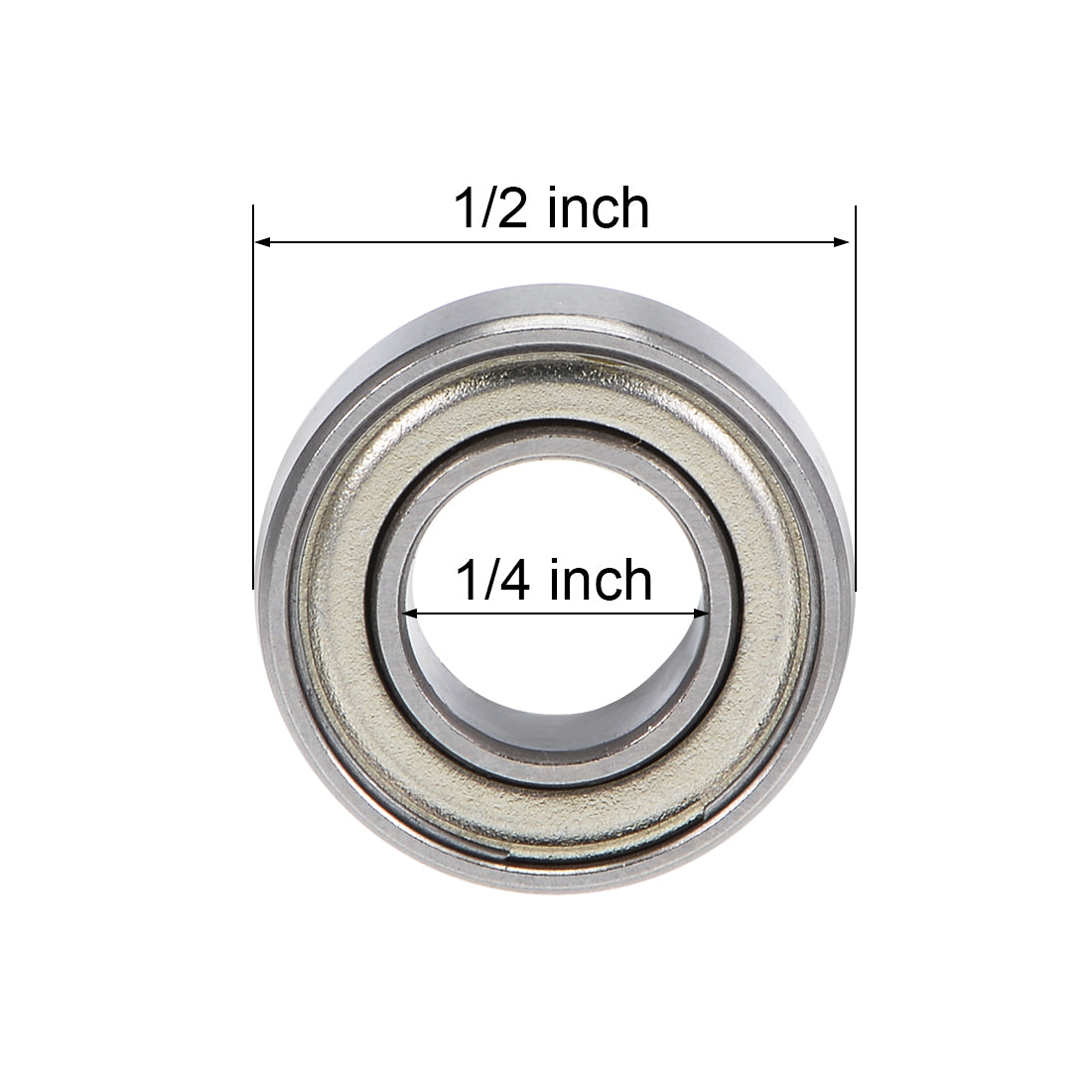 uxcell Uxcell R188ZZ Deep Groove Ball Bearings Z2 1/4x1/2x3/16 inch Double Shielded Chrome Steel 10pcs