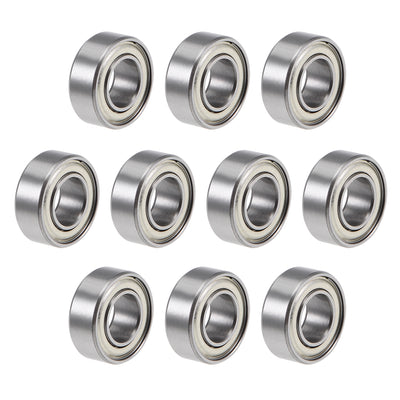 Harfington Uxcell R188ZZ Deep Groove Ball Bearings Z2 1/4x1/2x3/16 inch Double Shielded Chrome Steel 10pcs