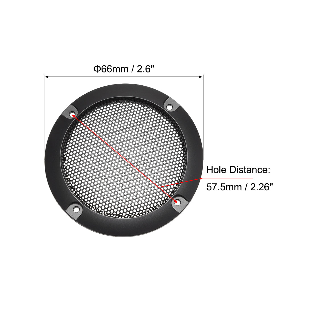 uxcell Uxcell Lautsprecher Gitter Abdeckung 2 Zoll Masche Dekorativ Kreis Subwoofer Schutz Schwarz