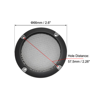 Harfington Uxcell Lautsprecher Gitter Abdeckung 2 Zoll Masche Dekorativ Kreis Subwoofer Schutz Schwarz