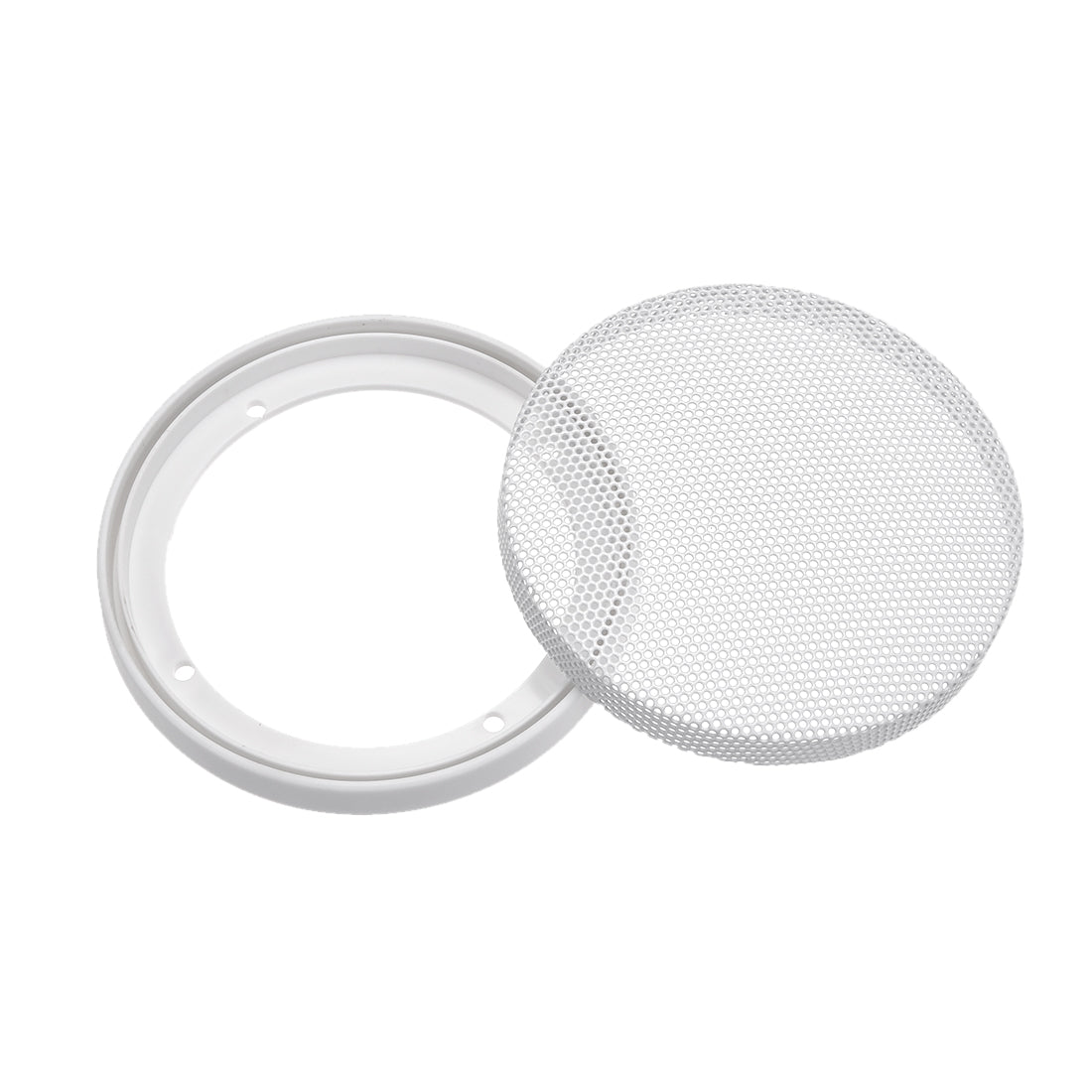 uxcell Uxcell Grill Cover 3 Inch 106.5mm Mesh Circle Subwoofer Guard Protector White 2pcs