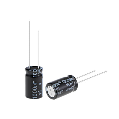 Harfington Uxcell 1000uF 16V Capacitor, Aluminum Electrolytic Capacitors 105C High Temp 50pcs