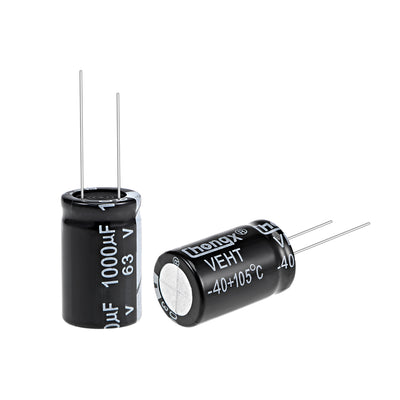 Harfington Uxcell 1000uF 63V Capacitor, Aluminum Electrolytic Capacitors 105C High Temp 3pcs