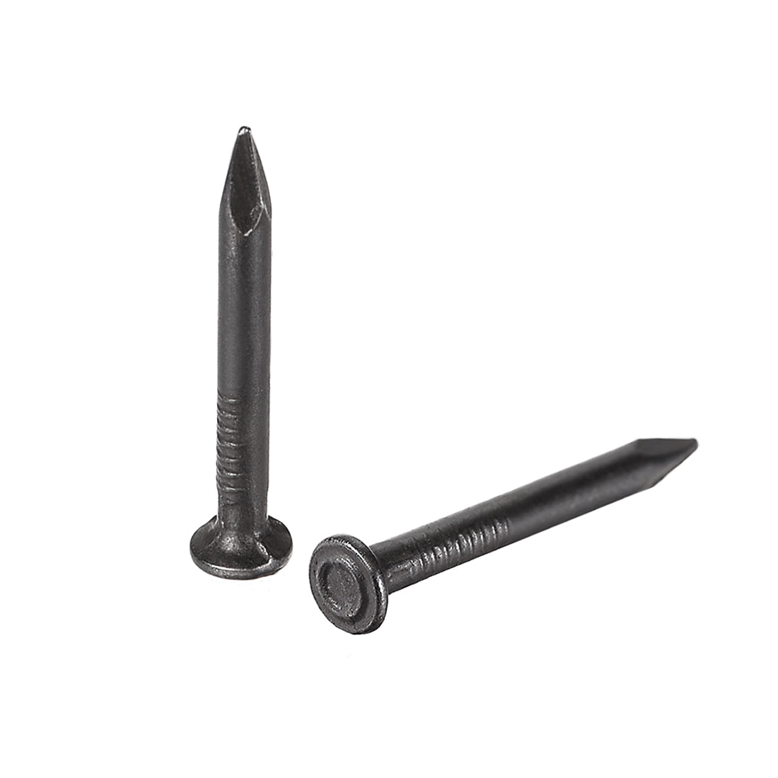 uxcell Uxcell 150 Stück Hardware Nägel Punktspitze Wandzementnagel 25mm(1") 2.5mm Stangendurchm. Kohlenstoffstahl Schwarz