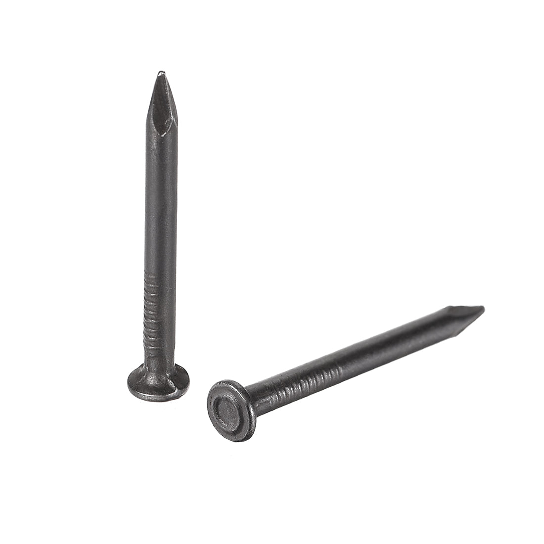 uxcell Uxcell 200 Stück Hardware Nägel Punktspitze Wandzementnagel 30mm(1.2") 3mm Stangendurchm. Kohlenstoffstahl Schwarz