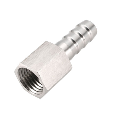 Harfington Uxcell Stainless Steel Barb Hose Fitting Connector Adapter 10mm Barbed x M14 Female Pipe 1Pcs