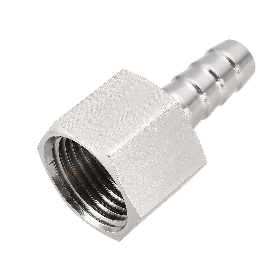 uxcell Uxcell Stainless Steel Barb Hose Fitting Connector Adapter 10mm Barbed x G1/2 Female Pipe 3Pcs