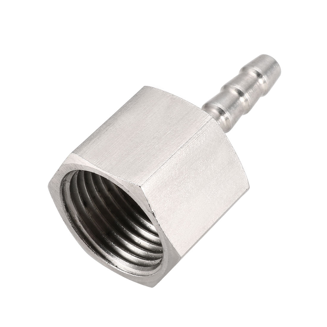 uxcell Uxcell Stainless Steel Barb Hose Fitting Connector Adapter 6mm Barbed x G1/2 Female Pipe 1Pcs