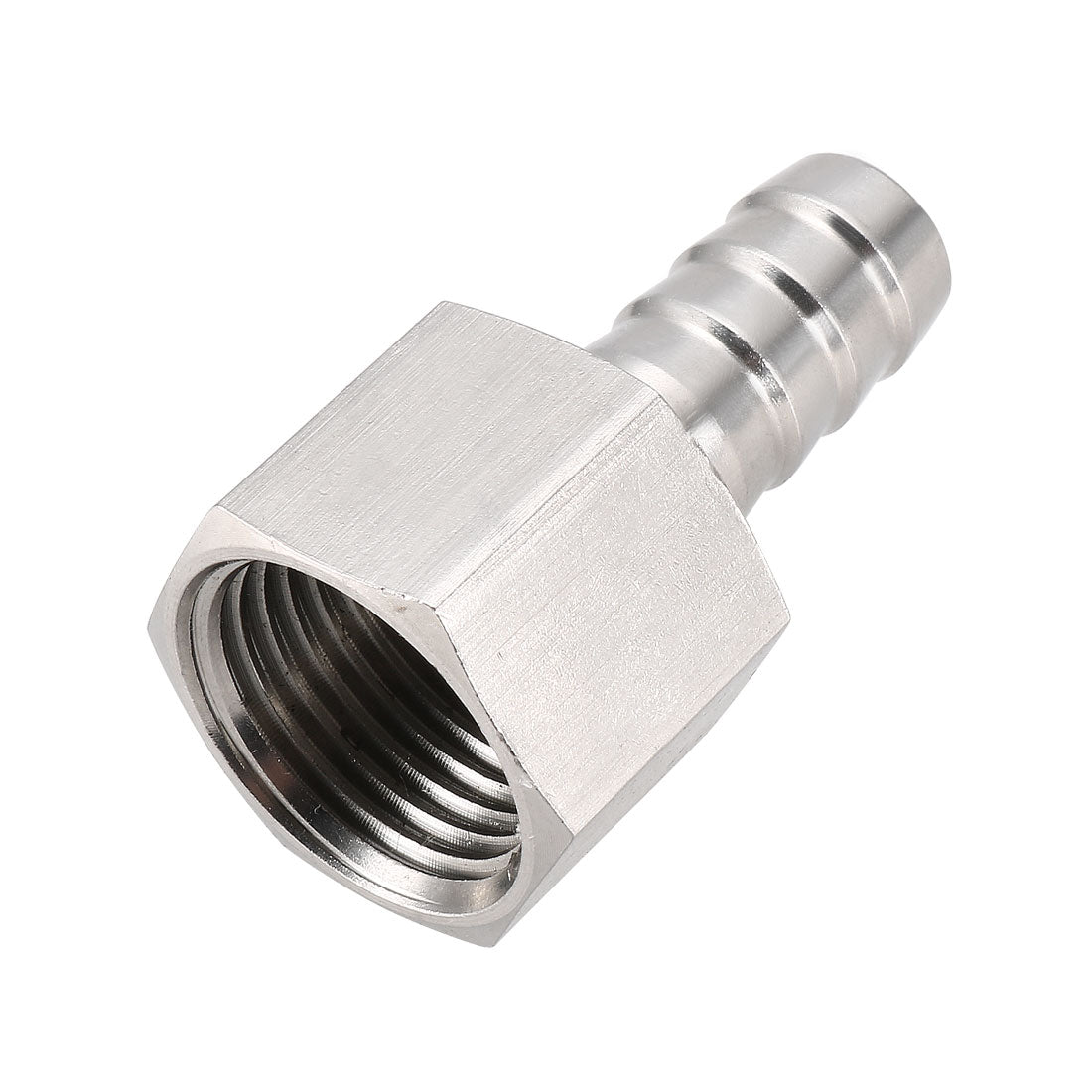 uxcell Uxcell Stainless Steel Barb Hose Fitting Connector Adapter 12mm Barbed x G1/2 Female Pipe 1Pcs