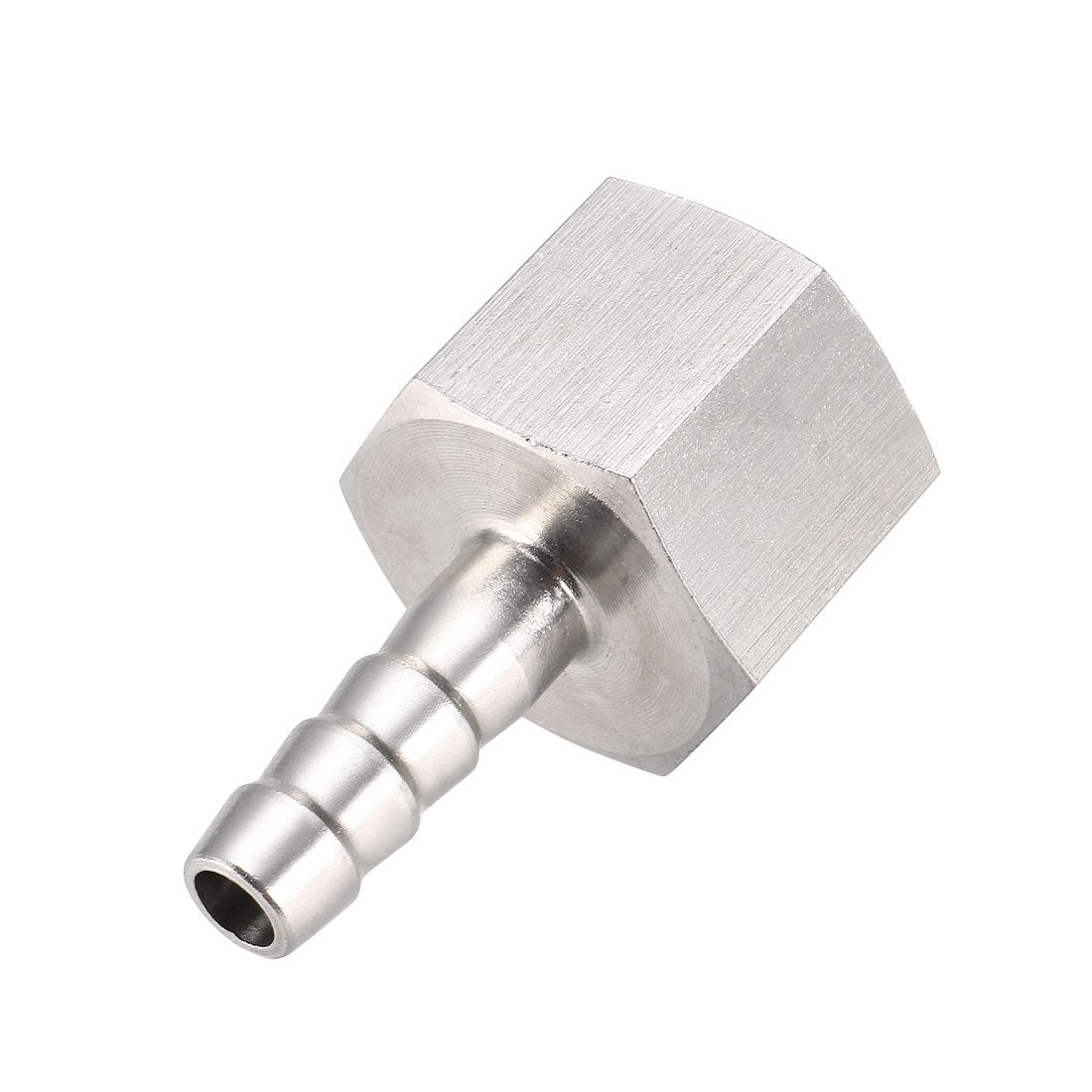 uxcell Uxcell Stainless Steel Barb Hose Fitting Connector Adapter 8mm Barbed x G1/2 Female Pipe 1Pcs