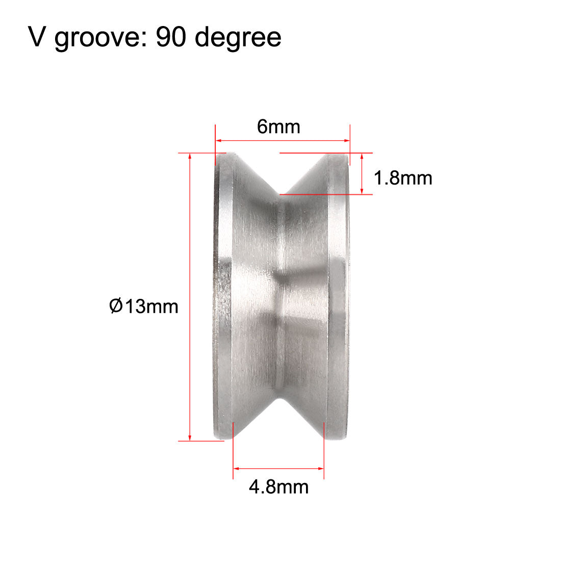 uxcell Uxcell V624ZZ Deep Groove Guide Pulley Rail Ball Bearings 4mmx13mmx6mm Double Metal Shielded (GCr15) Chrome Steel Bearings 8pcs