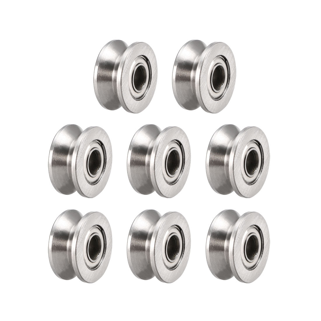 uxcell Uxcell V624ZZ Deep Groove Guide Pulley Rail Ball Bearings 4mmx13mmx6mm Double Metal Shielded (GCr15) Chrome Steel Bearings 8pcs